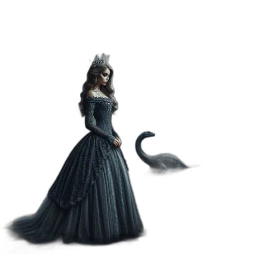 dress, crown, animal, creature transparent PNG cut-out