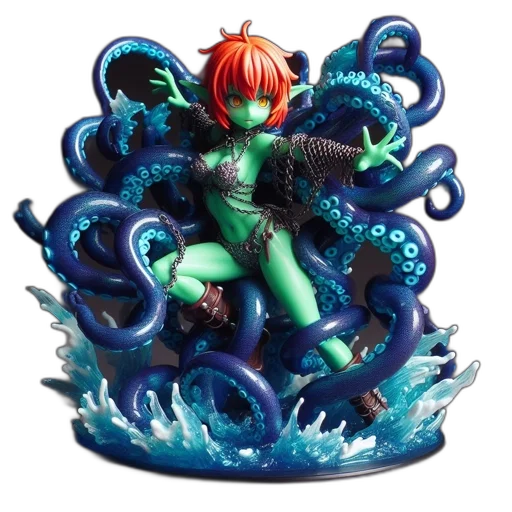 creature, concept art, 3d render, underwater transparent PNG cut-out