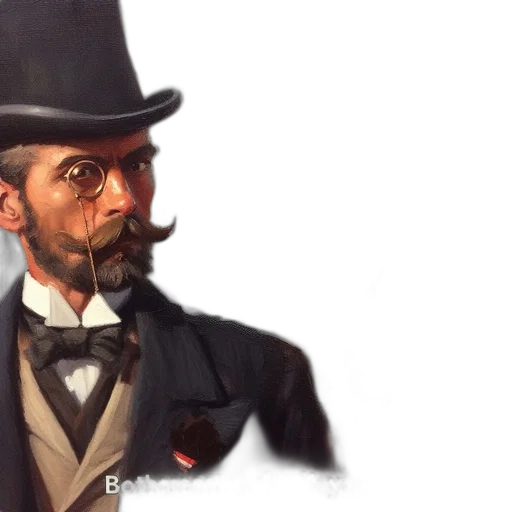 hat, staff, face, concept art transparent PNG cut-out