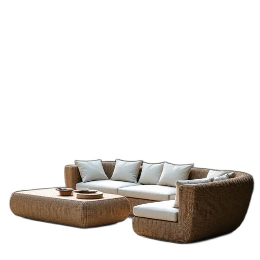 furniture, 3d render, photorealistic, earth tones transparent PNG cut-out