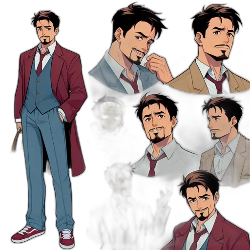 comic book art, concept art, cartoon, anime transparent PNG cut-out