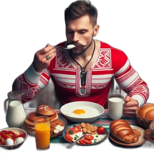 food, jacket, robot, photorealistic transparent PNG cut-out