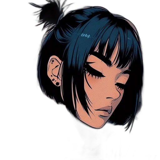 face, hair, mask, jewelry transparent PNG cut-out