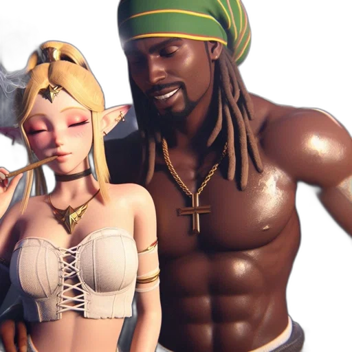 3d render, concept art, fantasy art, two transparent PNG cut-out