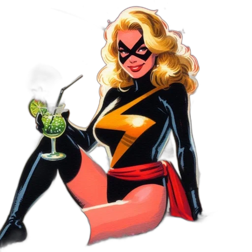 comic book art, concept art, cartoon, blonde-haired transparent PNG cut-out