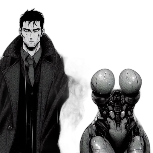 mask, robot, comic book art, concept art transparent PNG cut-out