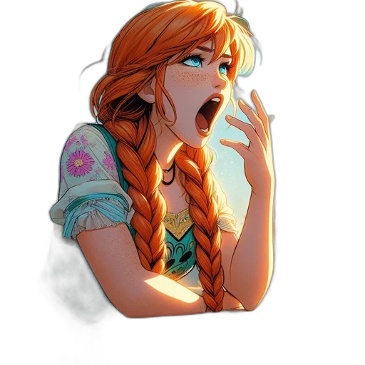 dress, face, jewelry, comic book art transparent PNG cut-out