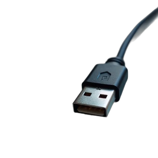 3d render, image, usb, cable transparent PNG cut-out