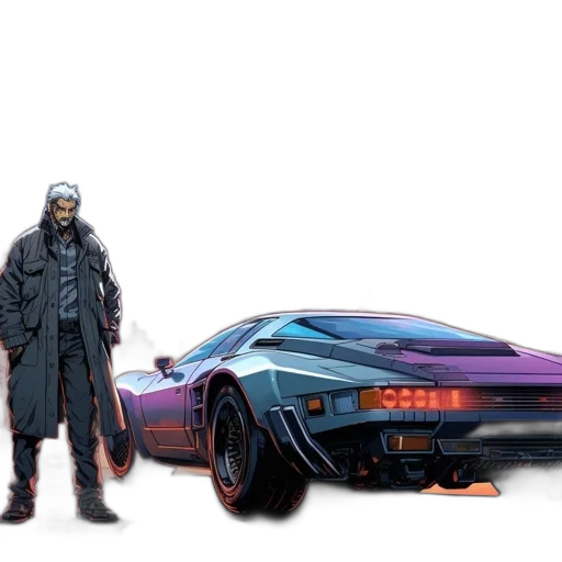 car, weapon, concept art, cyberpunk transparent PNG cut-out