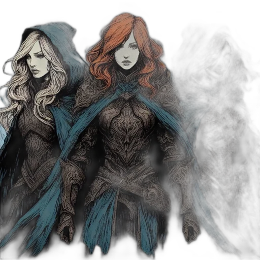 fantasy art, concept art, comic book art, watercolor transparent PNG cut-out