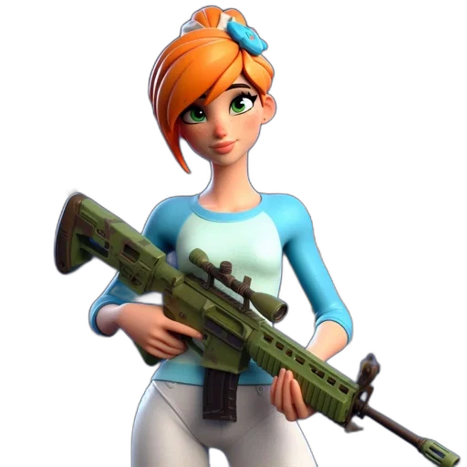 weapon, staff, jacket, 3d render transparent PNG cut-out