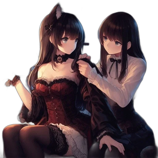 dress, staff, jewelry, weapon transparent PNG cut-out