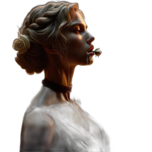 face, staff, jewelry, dress transparent PNG cut-out