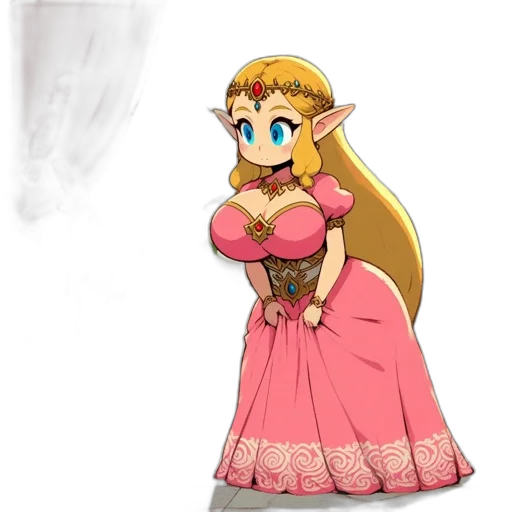 dress, crown, staff, weapon transparent PNG cut-out