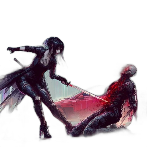 weapon, sword, creature, staff transparent PNG cut-out