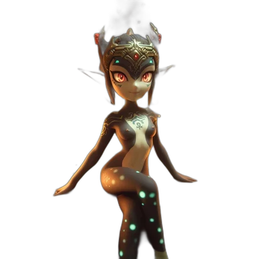 staff, mask, creature, dress transparent PNG cut-out