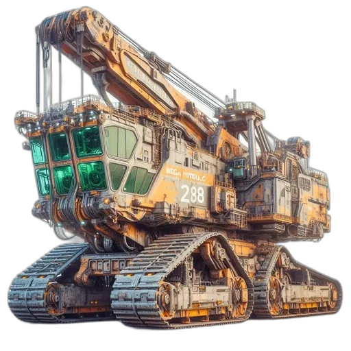 robot, weapon, car, 3d render transparent PNG cut-out