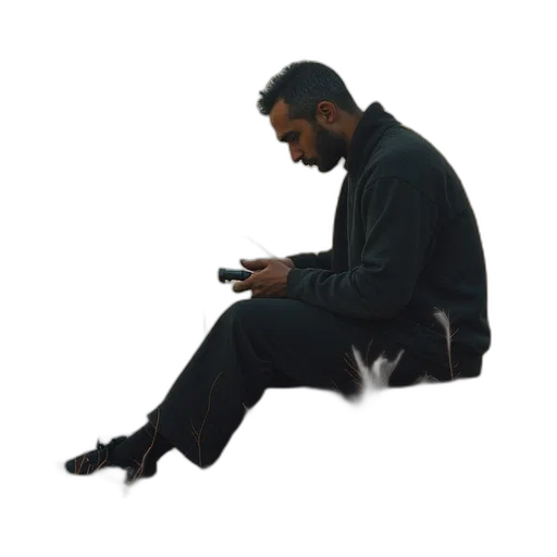 jacket, staff, shoes, weapon transparent PNG cut-out