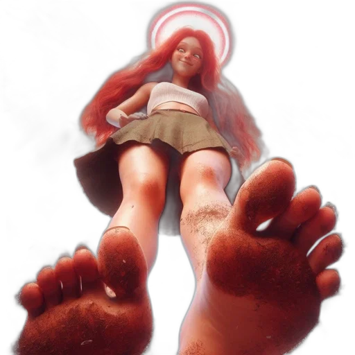 shoes, creature, photorealistic, 3d render transparent PNG cut-out