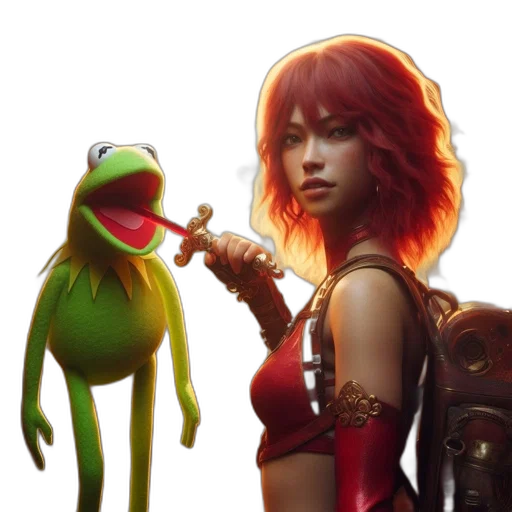 concept art, fantasy art, photorealistic, red transparent PNG cut-out