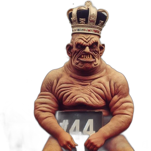 crown, creature, mask, staff transparent PNG cut-out