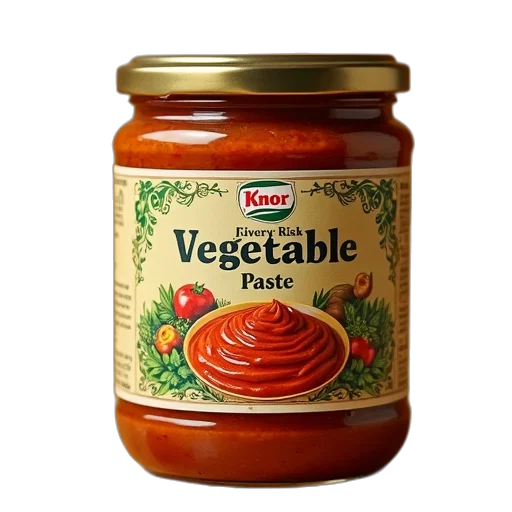 food, bottle, photorealistic, knor transparent PNG cut-out