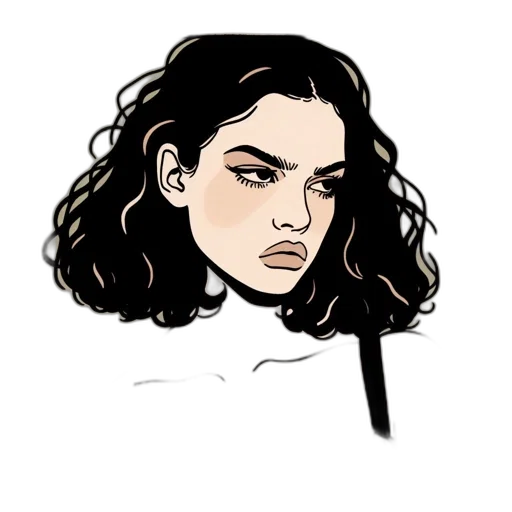 hair, face, staff, jacket transparent PNG cut-out