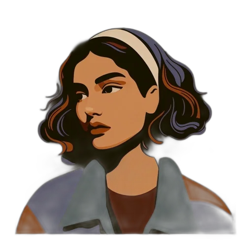 face, hat, jacket, hair transparent PNG cut-out