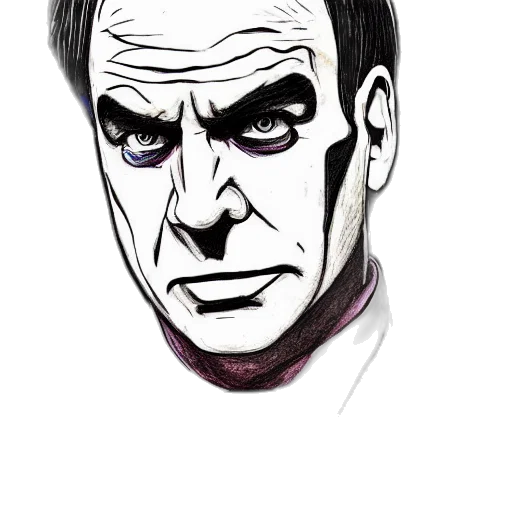 face, comic book art, cartoon, concept art transparent PNG cut-out