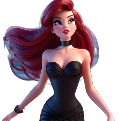 dress, concept art, cartoon, 3d render transparent PNG cut-out