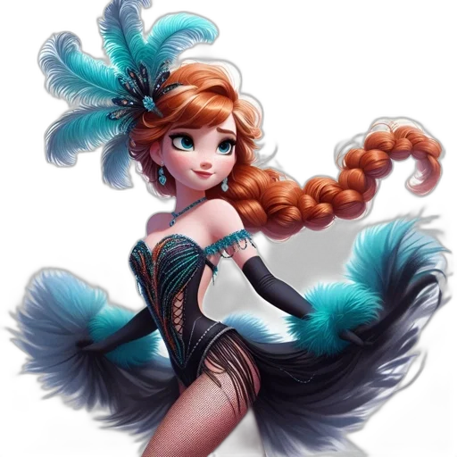 dress, hair, staff, fantasy art transparent PNG cut-out