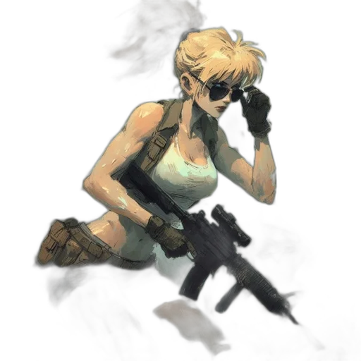 weapon, concept art, cyberpunk, pixel art transparent PNG cut-out