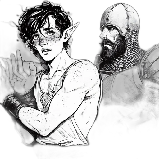 concept art, fantasy art, comic book art, pixel art transparent PNG cut-out