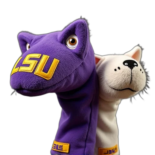 lsu, golf, putter, headcovers transparent PNG cut-out
