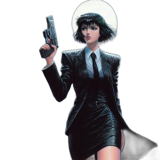 weapon, jacket, comic book art, concept art transparent PNG cut-out