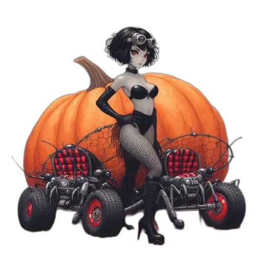 car, concept art, fantasy art, comic book art transparent PNG cut-out