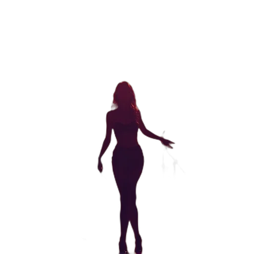 dress, staff, creature, hair transparent PNG cut-out