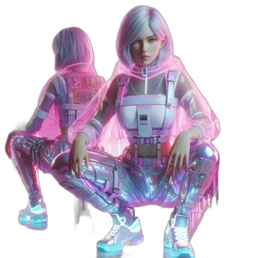 jacket, robot, face, creature transparent PNG cut-out