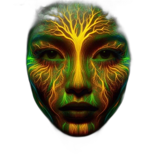 mask, face, tree, crown transparent PNG cut-out