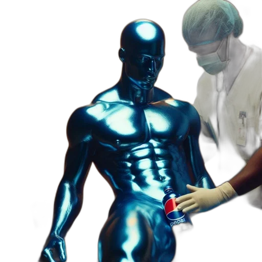 robot, weapon, concept art, vaporwave transparent PNG cut-out