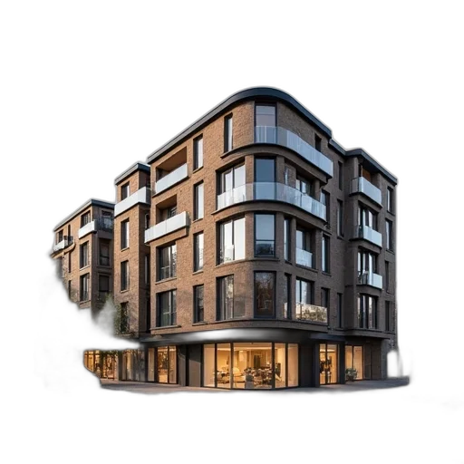 building, 3d render, photorealistic, concept art transparent PNG cut-out
