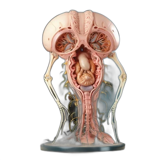 mask, creature, face, 3d render transparent PNG cut-out