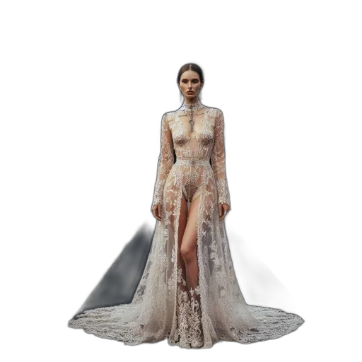 dress, jewelry, concept art, fantasy art transparent PNG cut-out