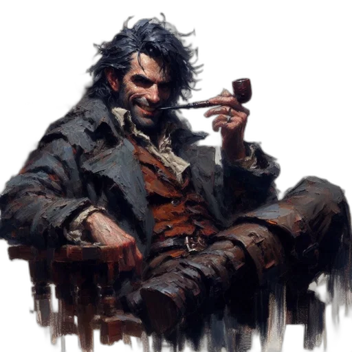 jacket, face, weapon, staff transparent PNG cut-out