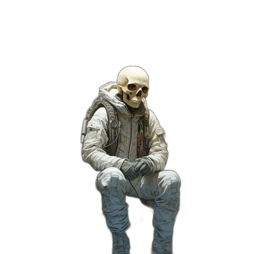 jacket, robot, mask, creature transparent PNG cut-out