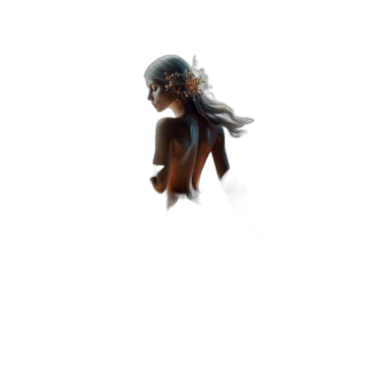 creature, hair, staff, face transparent PNG cut-out