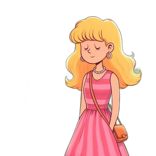 dress, hair, cartoon, anime transparent PNG cut-out