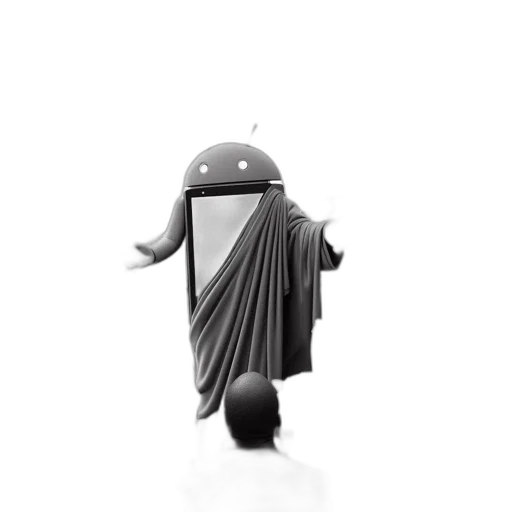 robot, staff, dress, creature transparent PNG cut-out