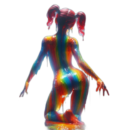 dress, creature, robot, hair transparent PNG cut-out