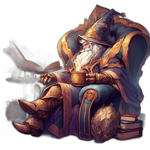 staff, sword, dragon, crown transparent PNG cut-out